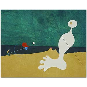 Person Throwing a Stone at a Bird by Joan Miró