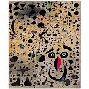 The Beautiful Bird Revealing the Unknown to a Pair of Lovers by Joan Miró