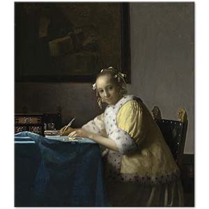 A Lady Writing by Johannes Vermeer