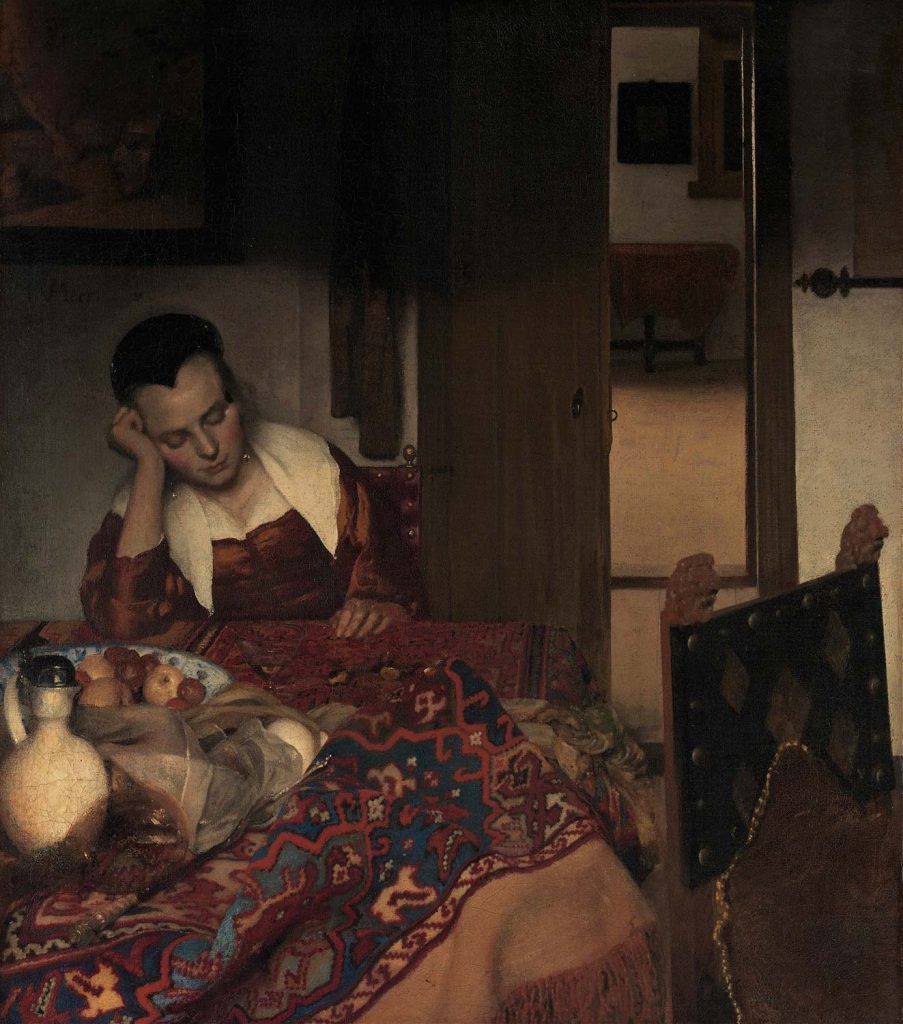 A Maid Asleep by Johannes Vermeer