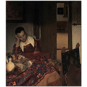 A Maid Asleep by Johannes Vermeer