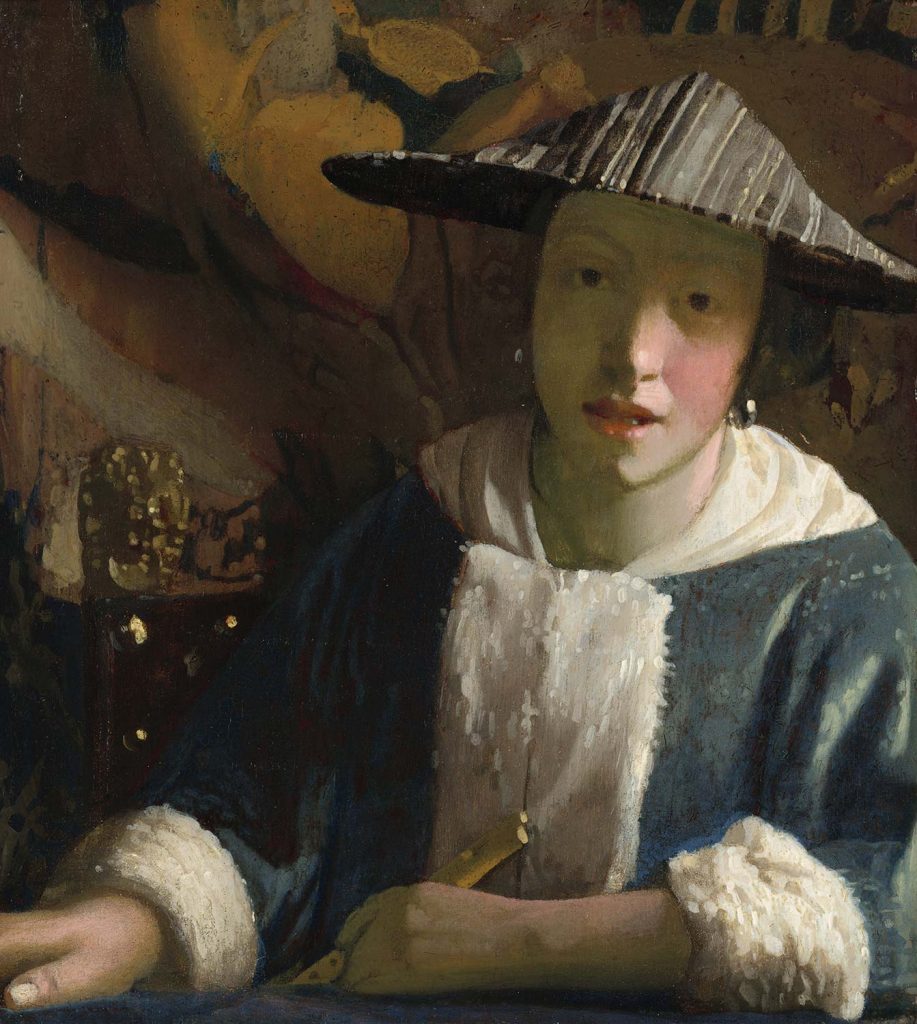Girl with a Flute by Johannes Vermeer