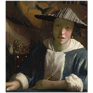 Girl with a Flute by Johannes Vermeer