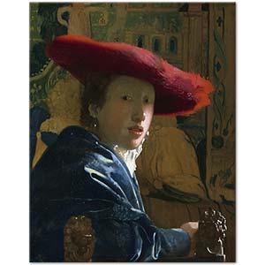 Girl with the Red Hat by Johannes Vermeer