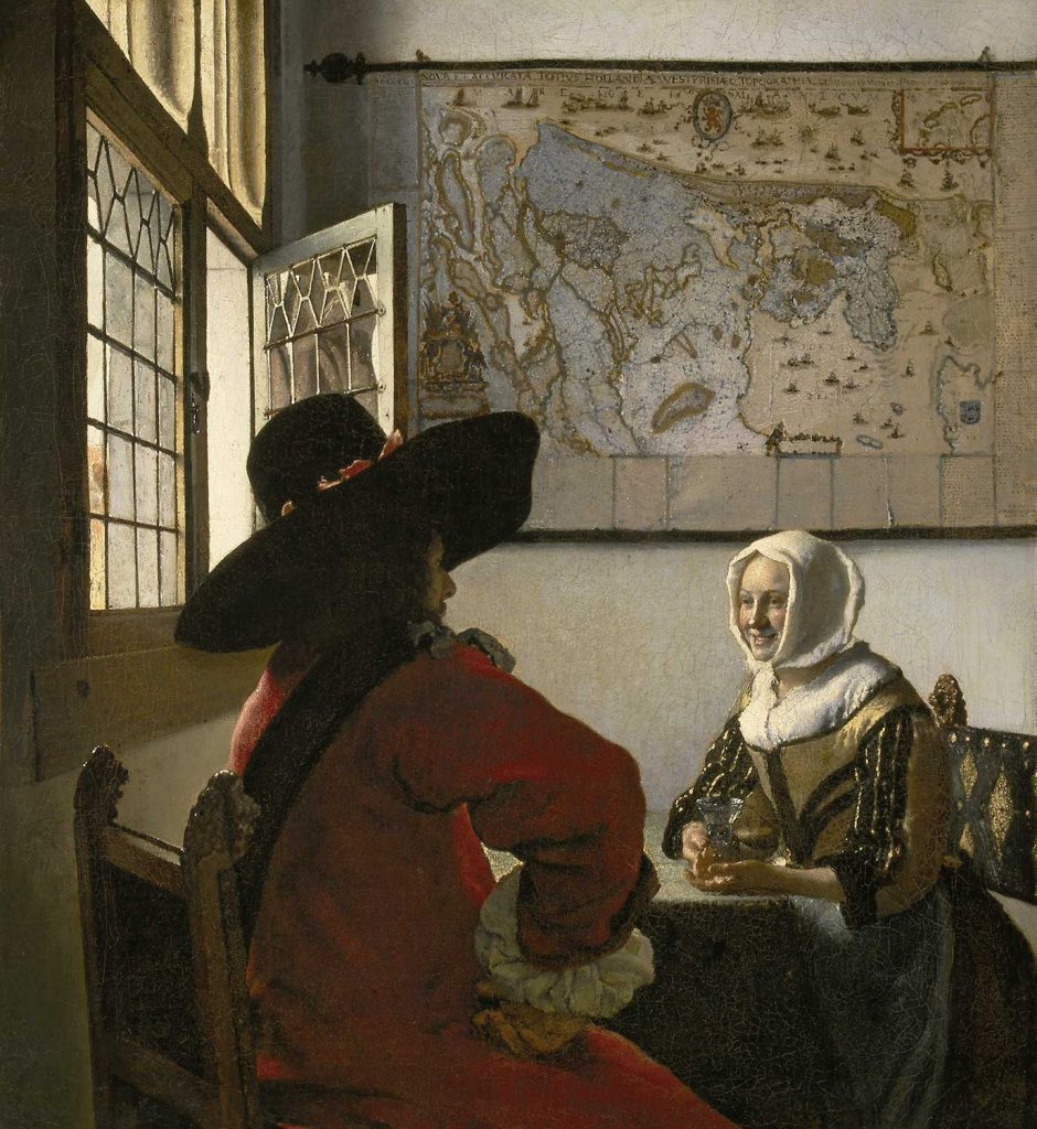 Officer and Laughing Girl by Johannes Vermeer