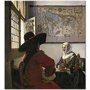 Officer and Laughing Girl by Johannes Vermeer