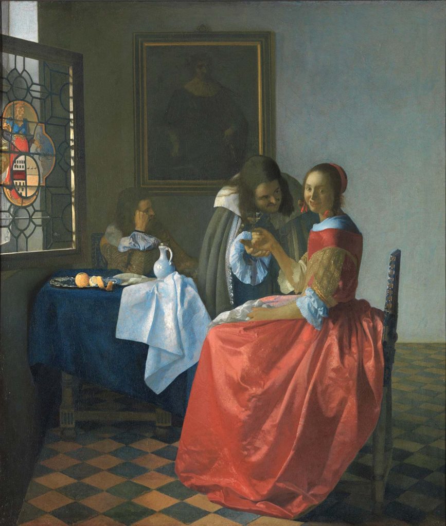 The Girl with the Wine Glass by Johannes Vermeer