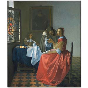 The Girl with the Wine Glass by Johannes Vermeer