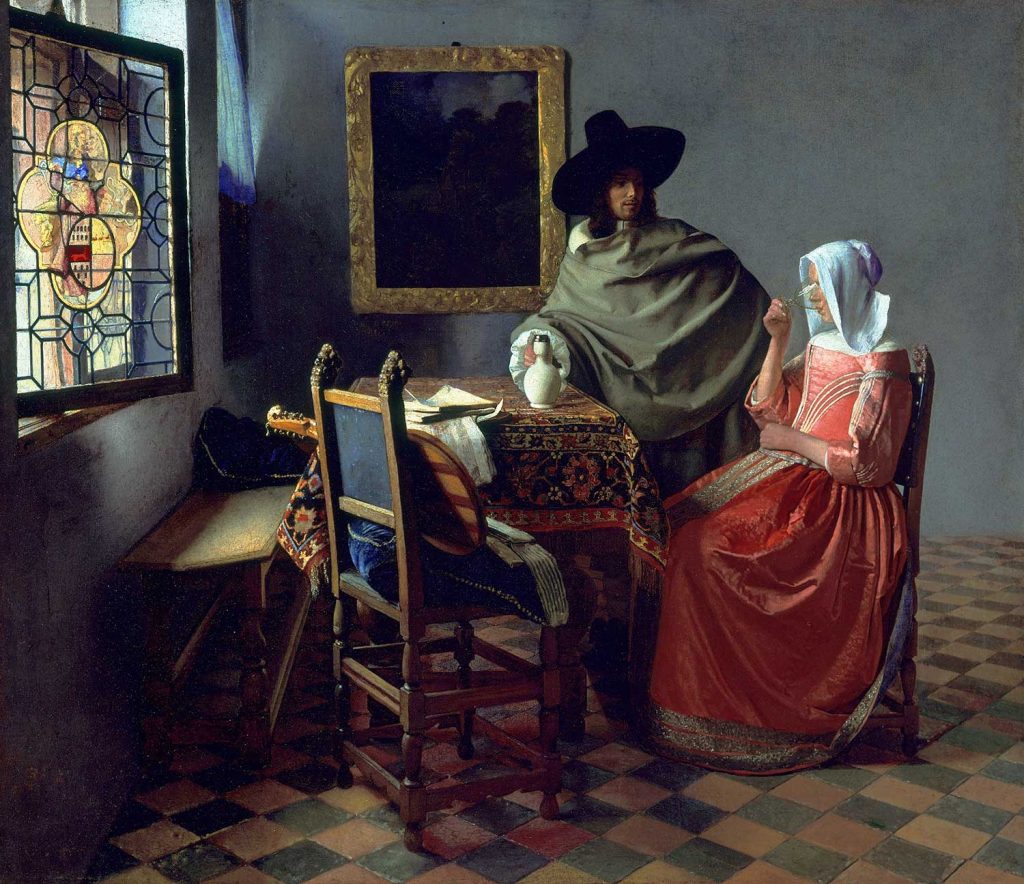 The Glass of Wine by Johannes Vermeer