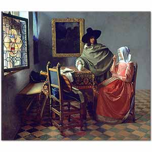 The Glass of Wine by Johannes Vermeer