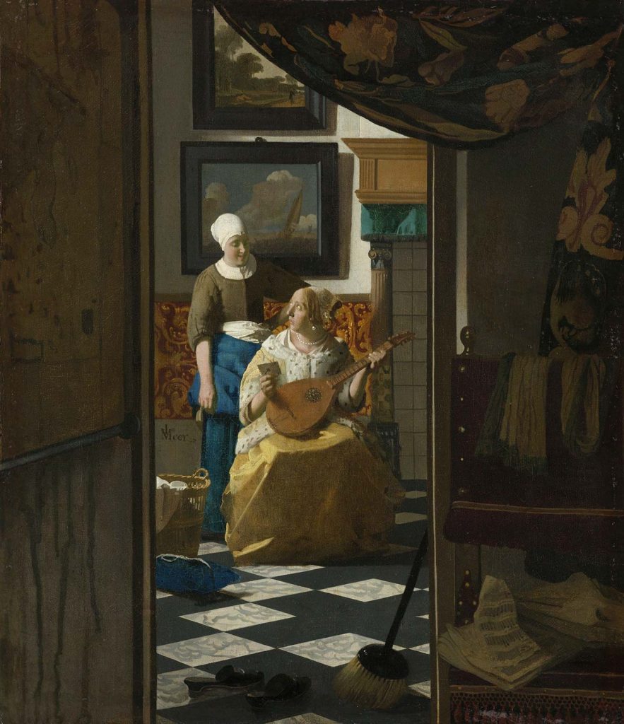 The Love Letter by Johannes Vermeer