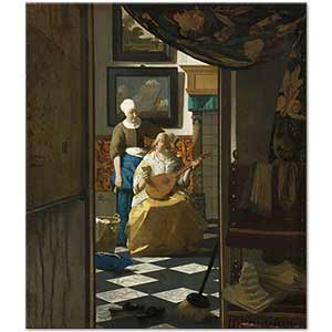 The Love Letter by Johannes Vermeer