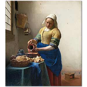 The Milkmaid by Johannes Vermeer