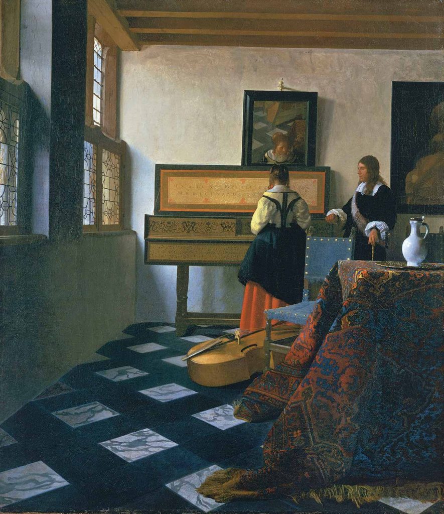 Lady at the Virginals with a Gentleman by Johannes Vermeer