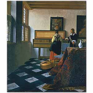 Lady at the Virginals with a Gentleman by Johannes Vermeer