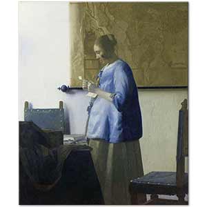 Woman Reading a Letter by Johannes Vermeer