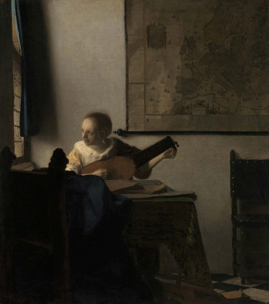 Young Woman with a Lute by Johannes Vermeer