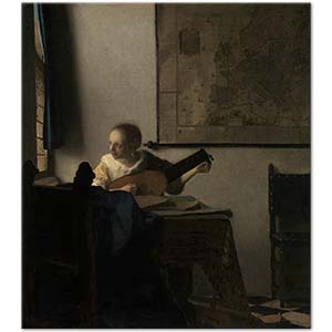 Young Woman with a Lute by Johannes Vermeer
