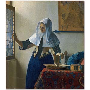 Young Woman with a Water Pitcher by Johannes Vermeer