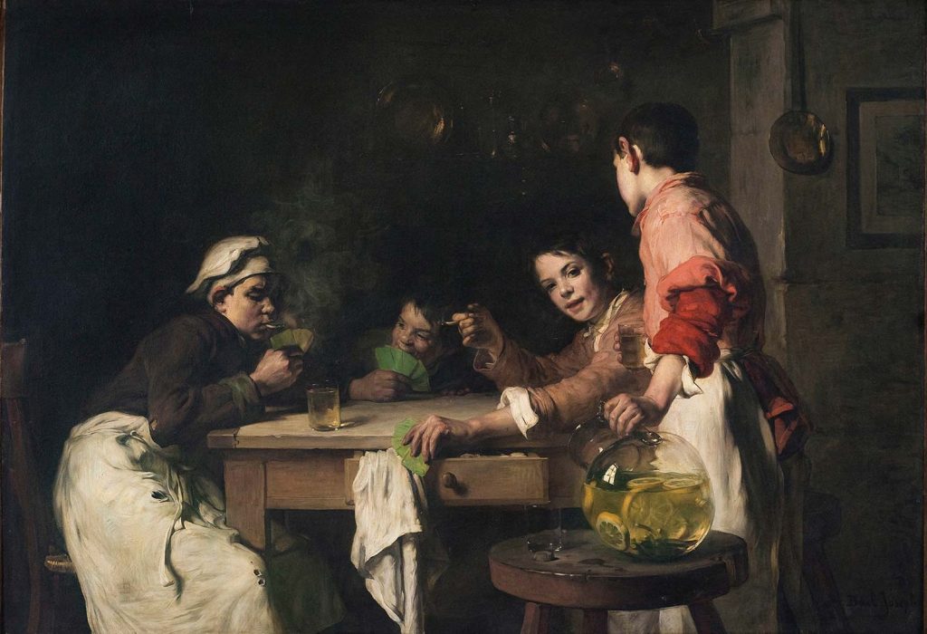 The Young Card Players by Joseph Bail