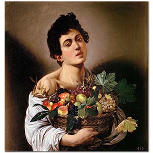 Boy with a Basket of Fruit by Caravaggio