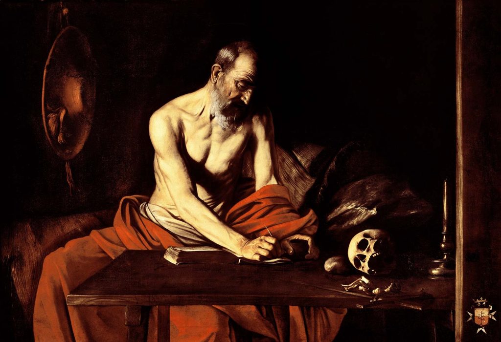 Saint Jerome Writing by Caravaggio