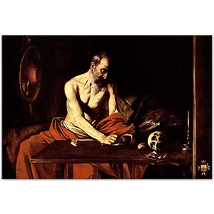 Saint Jerome Writing by Caravaggio