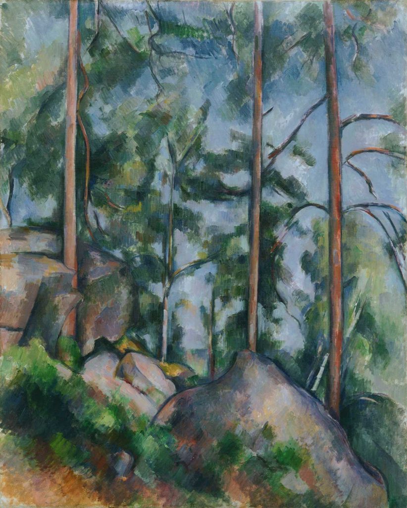 Pines and Rocks (Fontainebleau?) by Paul Cézanne