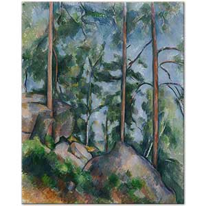 Pines and Rocks (Fontainebleau?) by Paul Cézanne