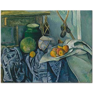 Still Life with a Ginger Jar and Eggplants by Paul Cézanne