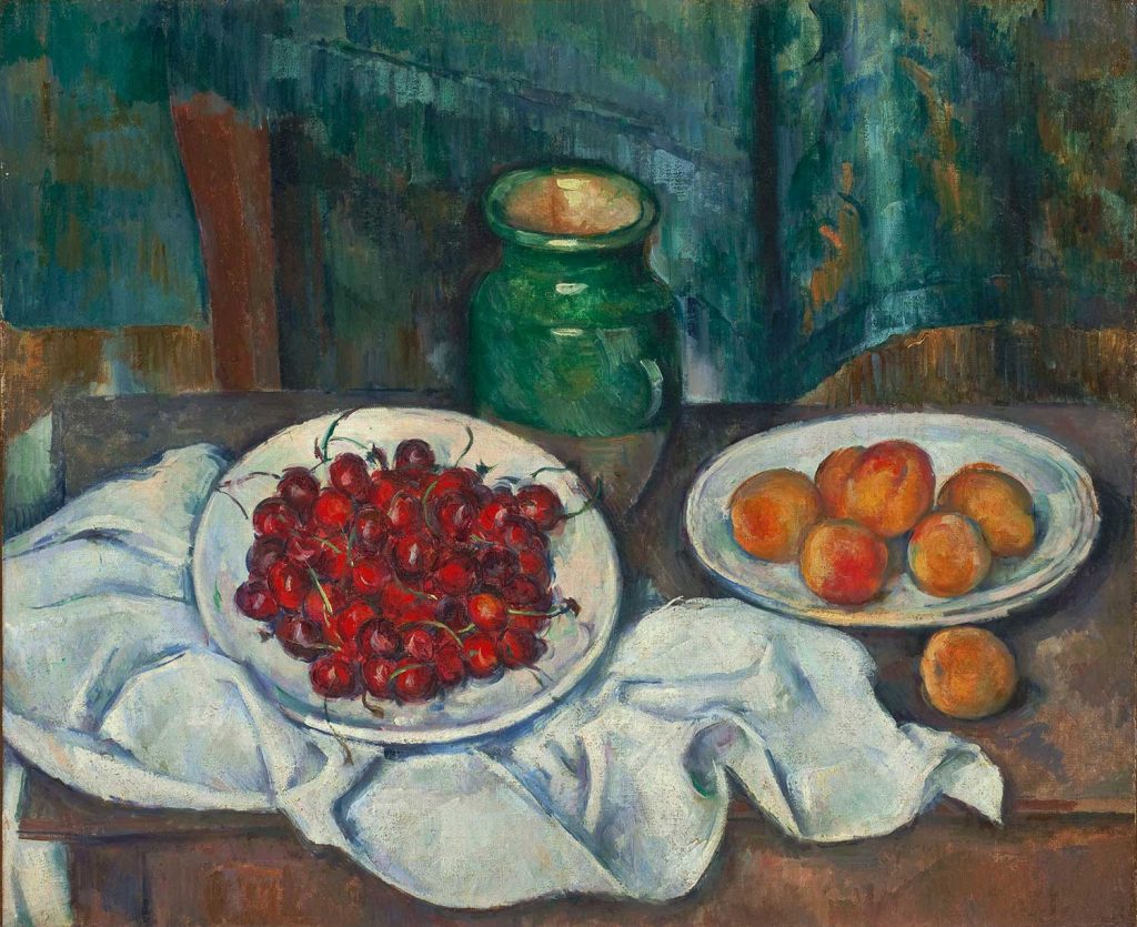 Still Life with Cherries and Peaches by Paul Cézanne