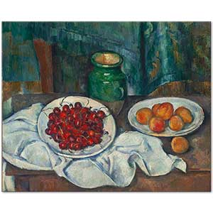 Still Life with Cherries and Peaches by Paul Cézanne