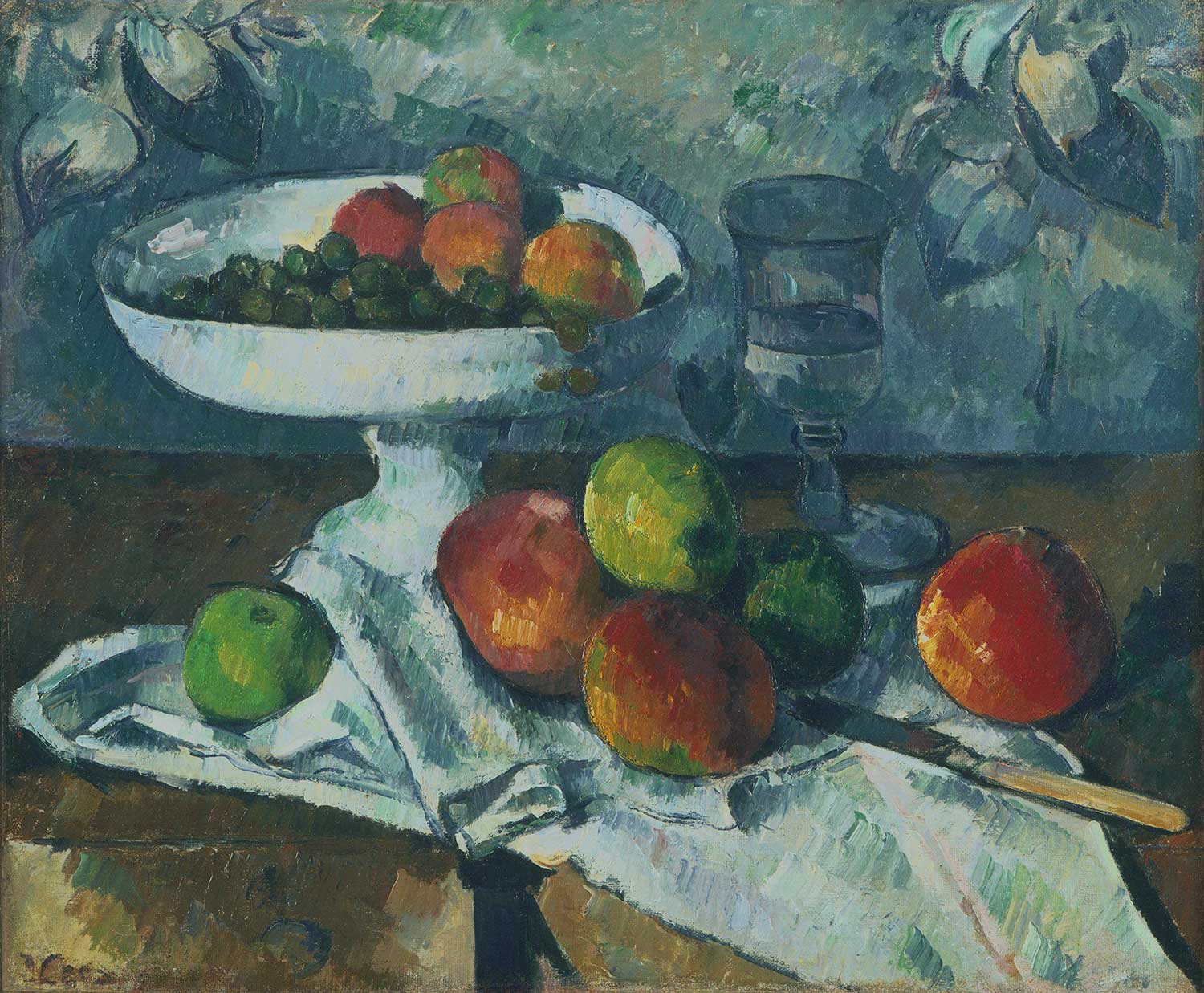 Still Life With Fruit Dish By Paul C zanne Kalligone