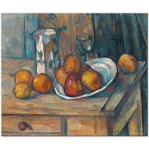 Still Life with Milk Jug and Fruit by Paul Cézanne