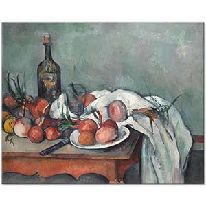 Still Life with Onions by Paul Cézanne