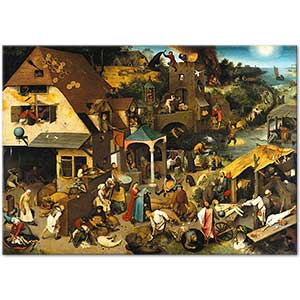 Netherlandish Proverbs by Pieter Bruegel the Elder