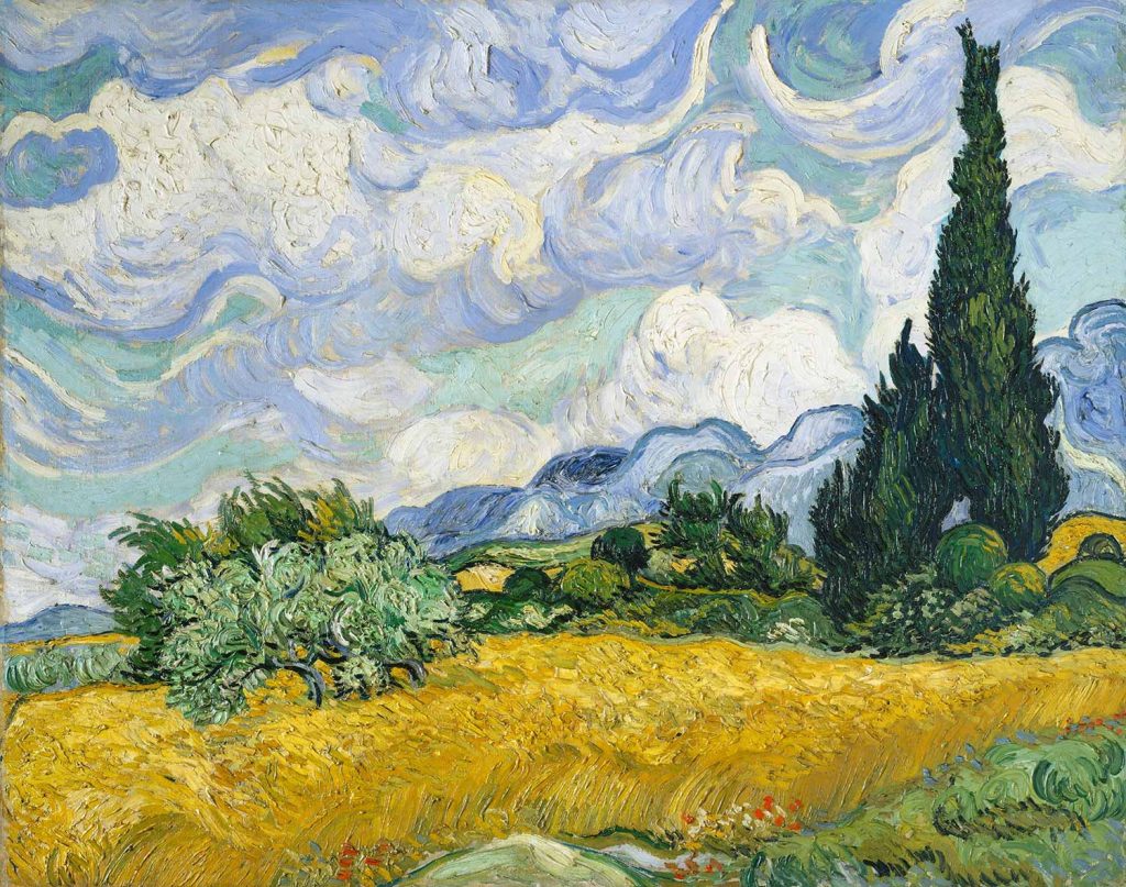 Wheat Field with Cypresses by Vincent van Gogh