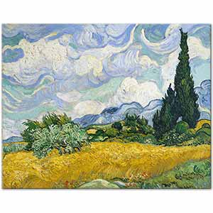 Wheat Field with Cypresses by Vincent van Gogh