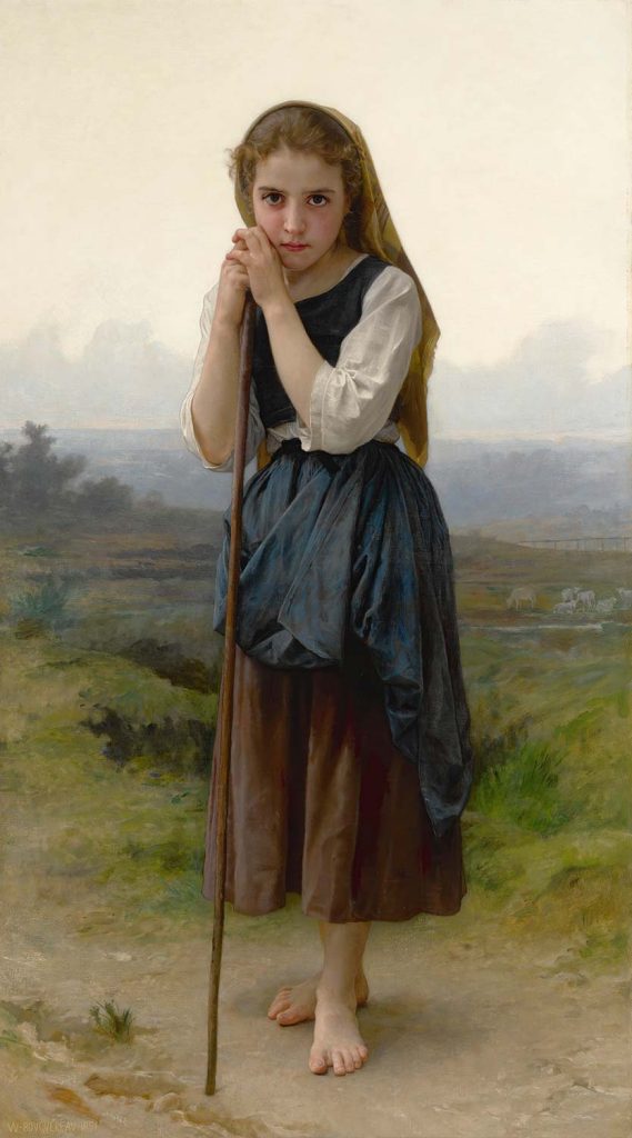 The Little Shepherdess by William-Adolphe Bouguereau