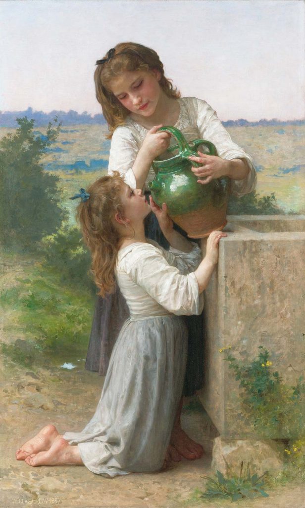 At the Fountain by William-Adolphe Bouguereau