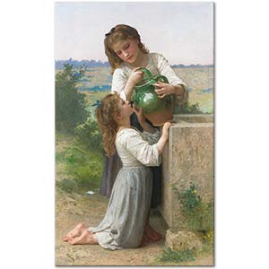 At the Fountain by William-Adolphe Bouguereau
