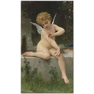 Cupid with a Butterfly by William-Adolphe Bouguereau