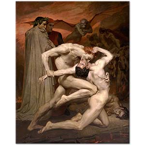 Dante and Virgil in Hell by William-Adolphe Bouguereau