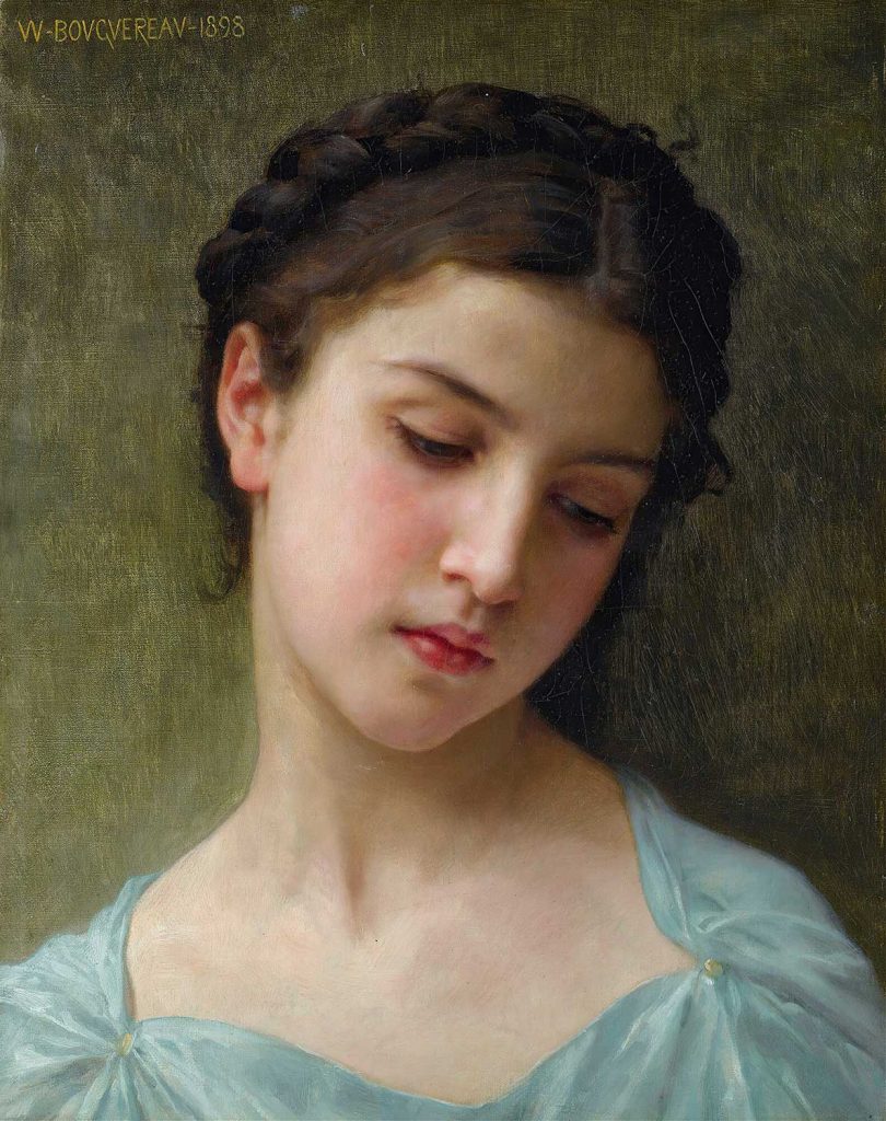 Head Of A Young Girl by William-Adolphe Bouguereau