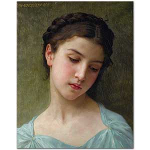 Head Of A Young Girl by William-Adolphe Bouguereau