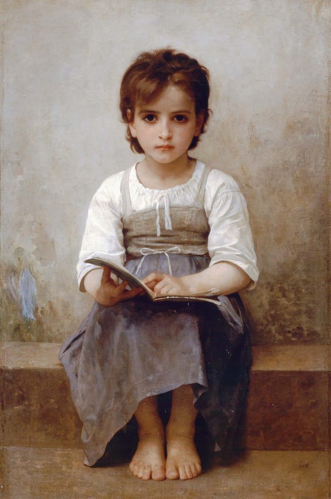 The Difficult Lesson by William-Adolphe Bouguereau
