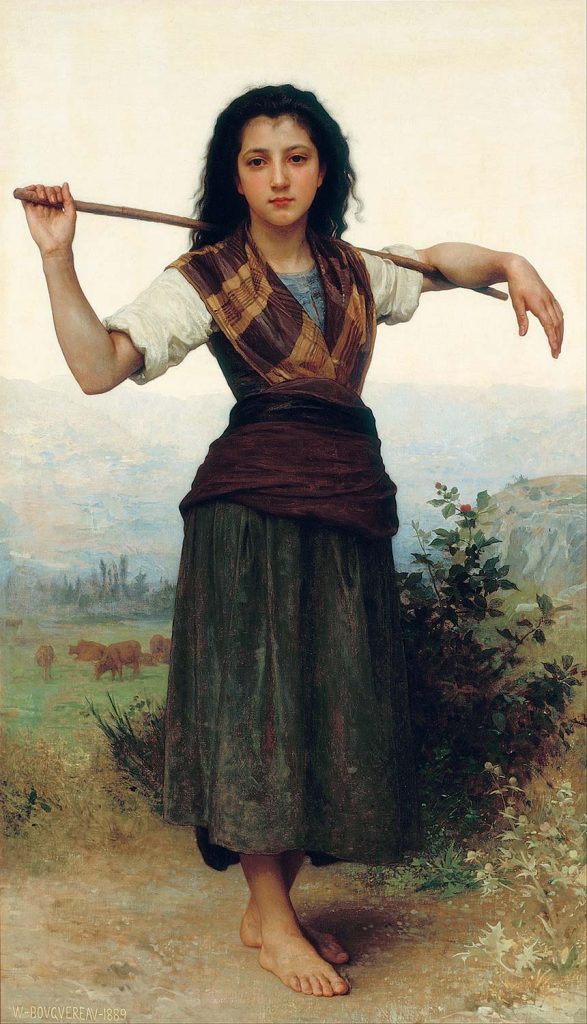 The Little Shepherdess by William-Adolphe Bouguereau