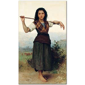 The Little Shepherdess by William-Adolphe Bouguereau