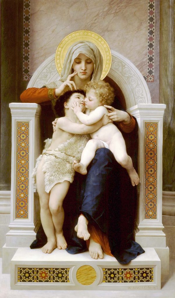 The Virgin Jesus and Saint John the Baptist by William-Adolphe Bouguereau