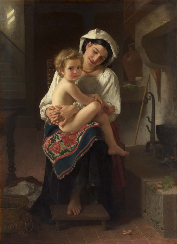 Young Mother Gazing at her Child by William-Adolphe Bouguereau